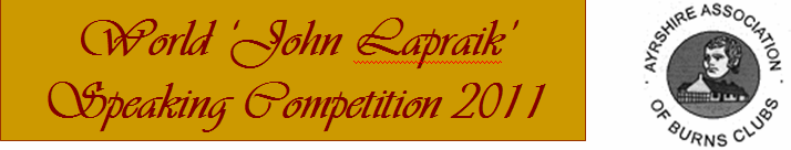 World John Lapraik Speaking Competition 2011