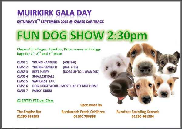 Fun Dog Show at Muirkirk Gala Day 2015