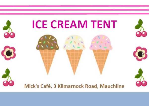 Ice Cream Tent from Mick's Cafe, Mauchline at the Muirkirk Gala Day